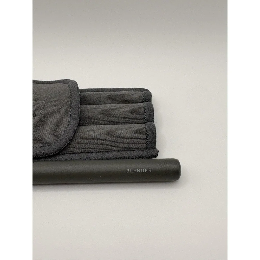 dome Makeup Brush Set Gray Blender Brush Eye Shadow Brush Liner Brush with Pouch